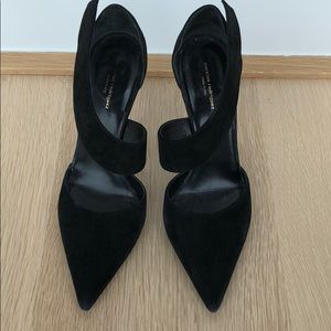 Narciso Rodriguez black suede pumps